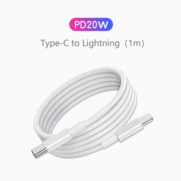 Apple-Compatible USB Type-C to Lightning Cable – 20W PD Fast Charging, 1 Meter